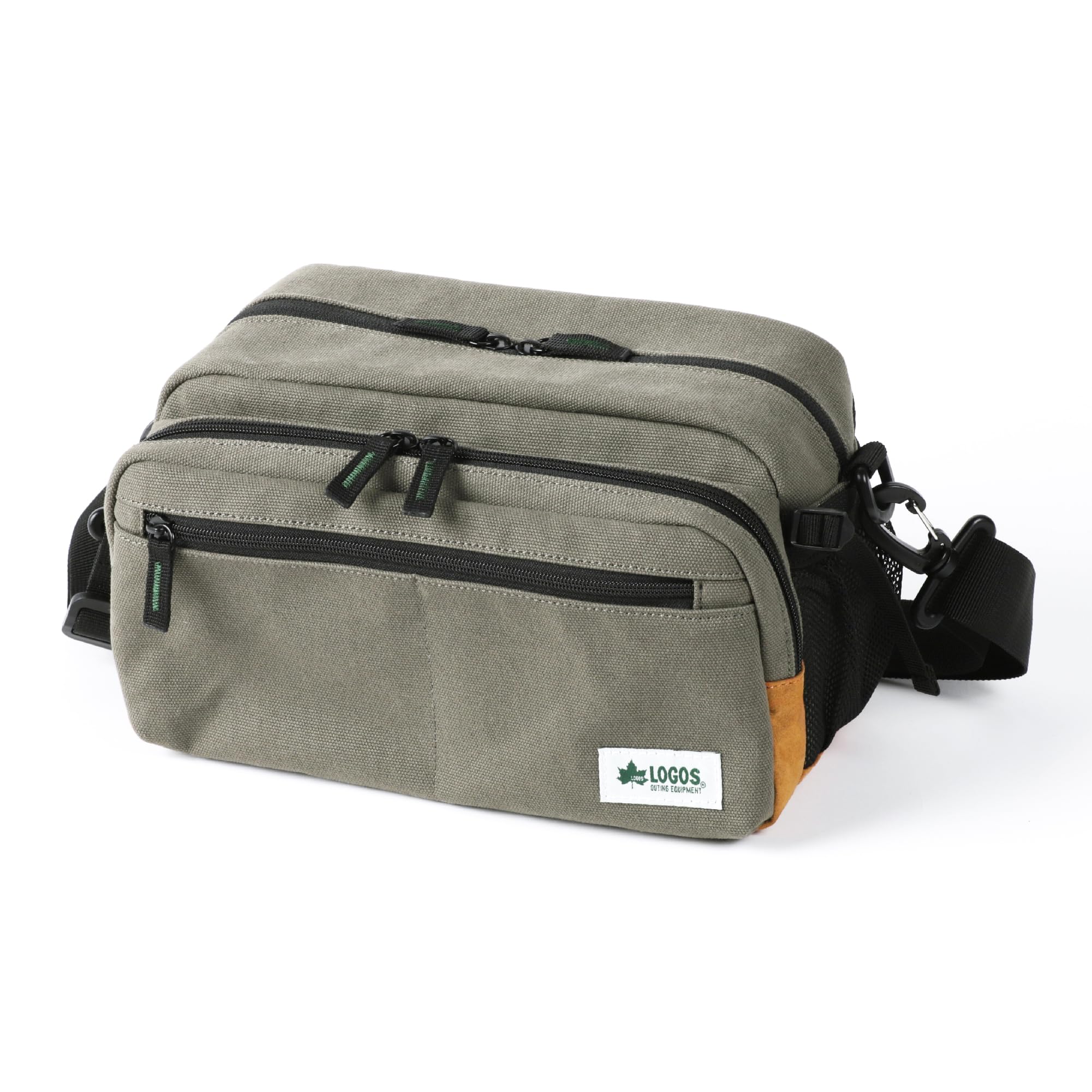 

Amazon.co.jp Exclusive Kenko LOGOS Canvas Shoulder Bag, Green, M-GR, Made with Recycled PET Material, Product Number 574195