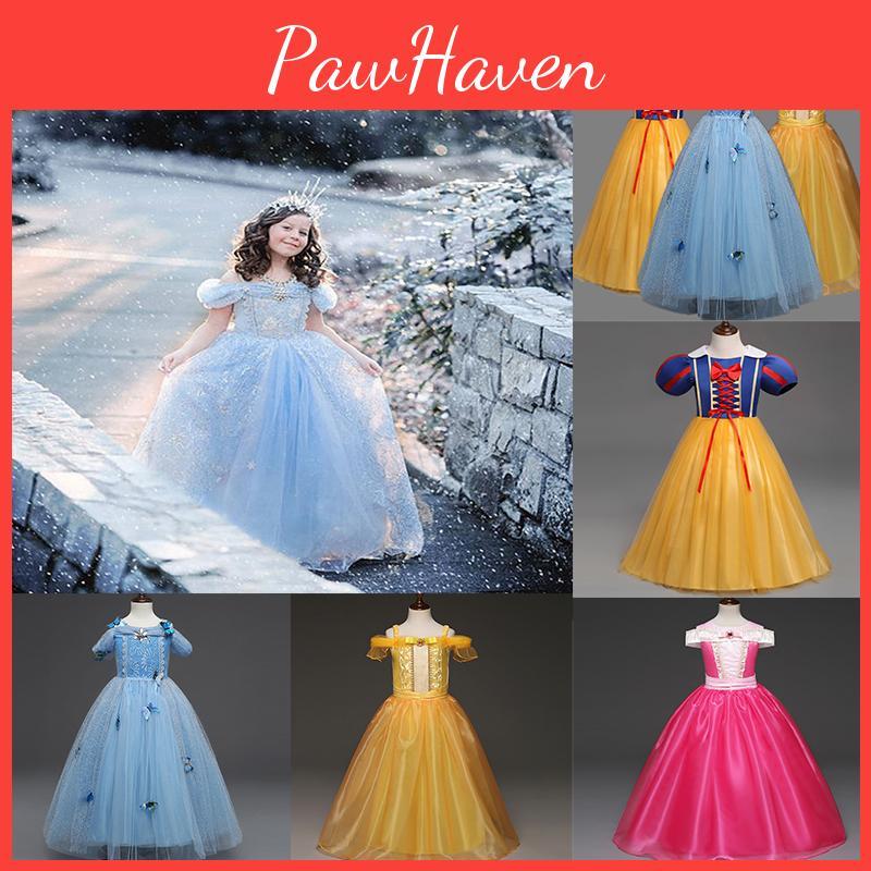Elegant Princess's Dress For Girls Perfect For Cosplay And Halloween Parties