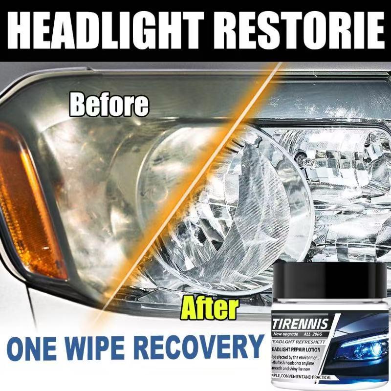 Headlight Restoration Cream: No Sanding Needed for Yellowed or Aged Lampshades.