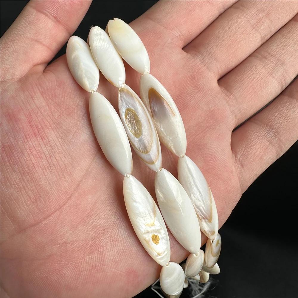 Natural White Mother Of Pearl Shell Beads Loose Flat Oval Teeth Round Star Nugget Freshwater Shell Chip Charms Beads For Jewelry