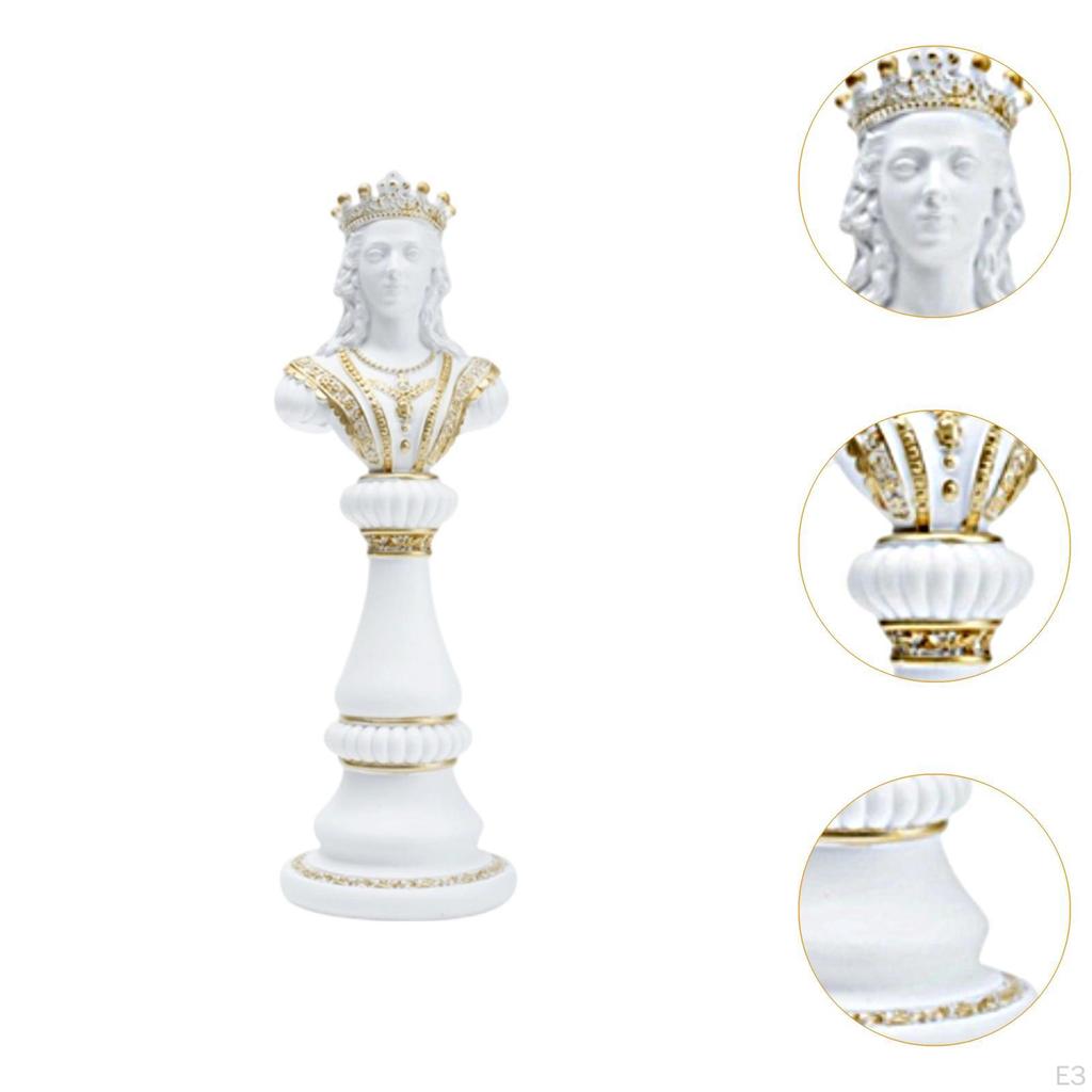 Chess Pieces Statue Resin Figurine Elegant Ideal Gift Unique Tabletop Ornament