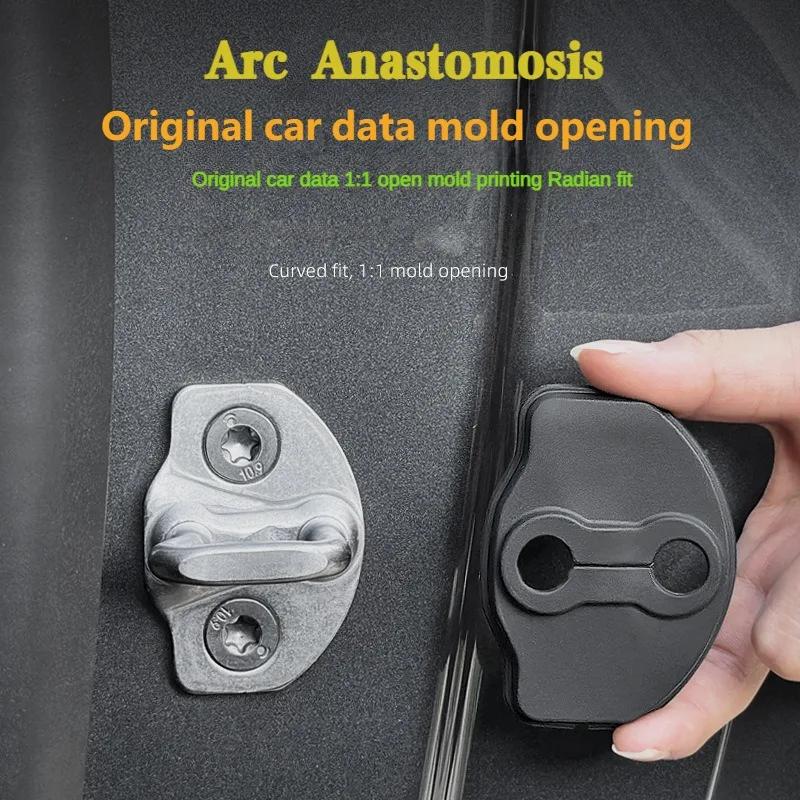 For 2016-2024 Tesla Model 3 Model Y Door Lock Cover Protective Latch Cover Door Stop Cover Set of 8 Car Accessories