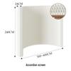 18-Panel Curved Folding Screen Divider – Japanese Style Retractable Wall for Live Broadcasts