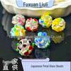 Handmade Two-Color Fired Hydrangea Glass Beads for DIY Jewelry