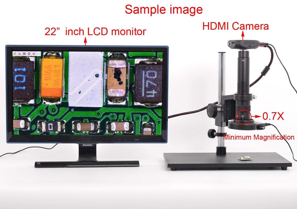 HAYEAR Monocular MAX 300X Zoom Glass Lens Adapter Digital Microscope Camera Objective C-Mount f/Industrial