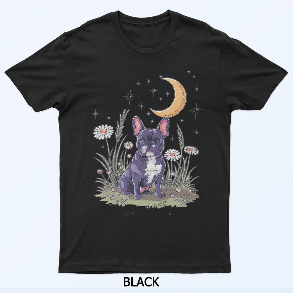 

Винтажная футболка с французским бульдогом и цветами, подарок для любителя собак, женская S
