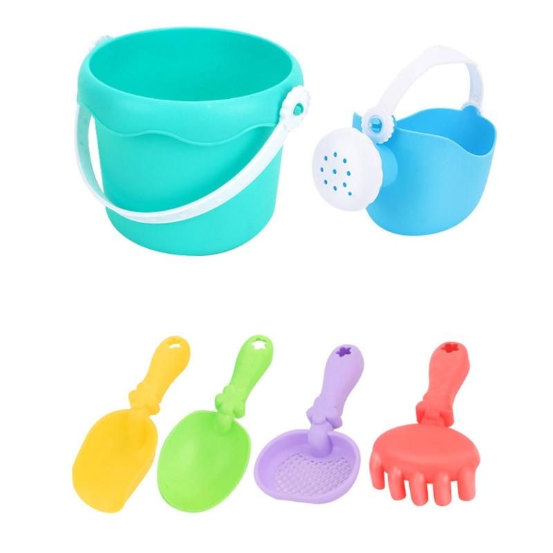 Sand Play Tool Set Sand Shovel Bucket Sandcastle Toy For Children With Bright Color for Parents Kids Beach Vacation