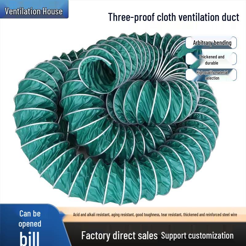 Fireproof, High-Temperature Resistant Ventilation Duct with Steel Wire and Telescopic Design