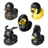 Set of 5 Alternative Goth Duck Figurines Personalized Duck Home Decoration Delicate Punk Duck Decors Figures
