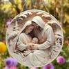 Acrylic Jesus Birth Christmas Pendant 3D Visual Hangable Creative Christmas Tree Jewelry Pendant Home Decoration Exquisite Gifts