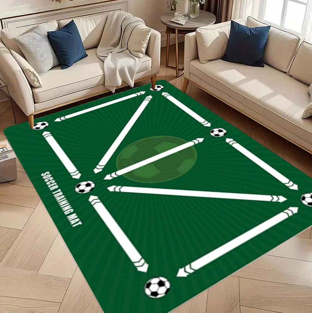 

Спортивный Ковер Футбольный Ковер Домашний Декор Футбольная Тренировочная Напольная Коврик Упражнения Зал Гостиная Детская Игра Зеленый Черный Белый 40x60cm