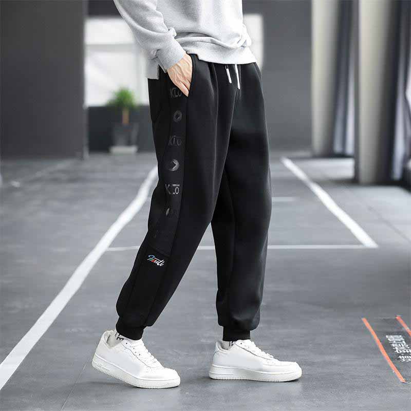 Men's Spring and Autumn Season Plus Size Thin High Waisted Casual Sports Ankle Pants
