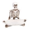 Skull Storage Tray Halloween Scary Skeleton Candy Bowl Resin Skull Fruit Snack Serving Tray Vintage Jewelry Dish for Home Tabletop Party Bar Decor