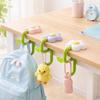 Adjustable Flower Shaped Desk Hook Plastic Desktop Storage Hook Cute Flower Bag Hook  Office
