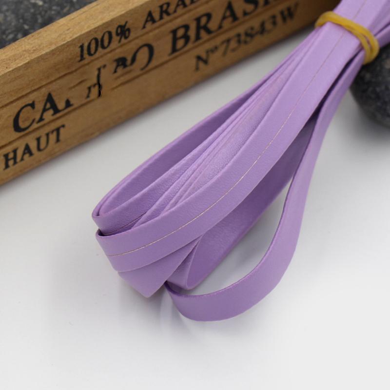 3 Metri Similpelle PU Nastro Sbieco 10mm Cucito Piping DIY Artigianato Patchwork Tappezzeria Tessile Nastro PU Guarnizione