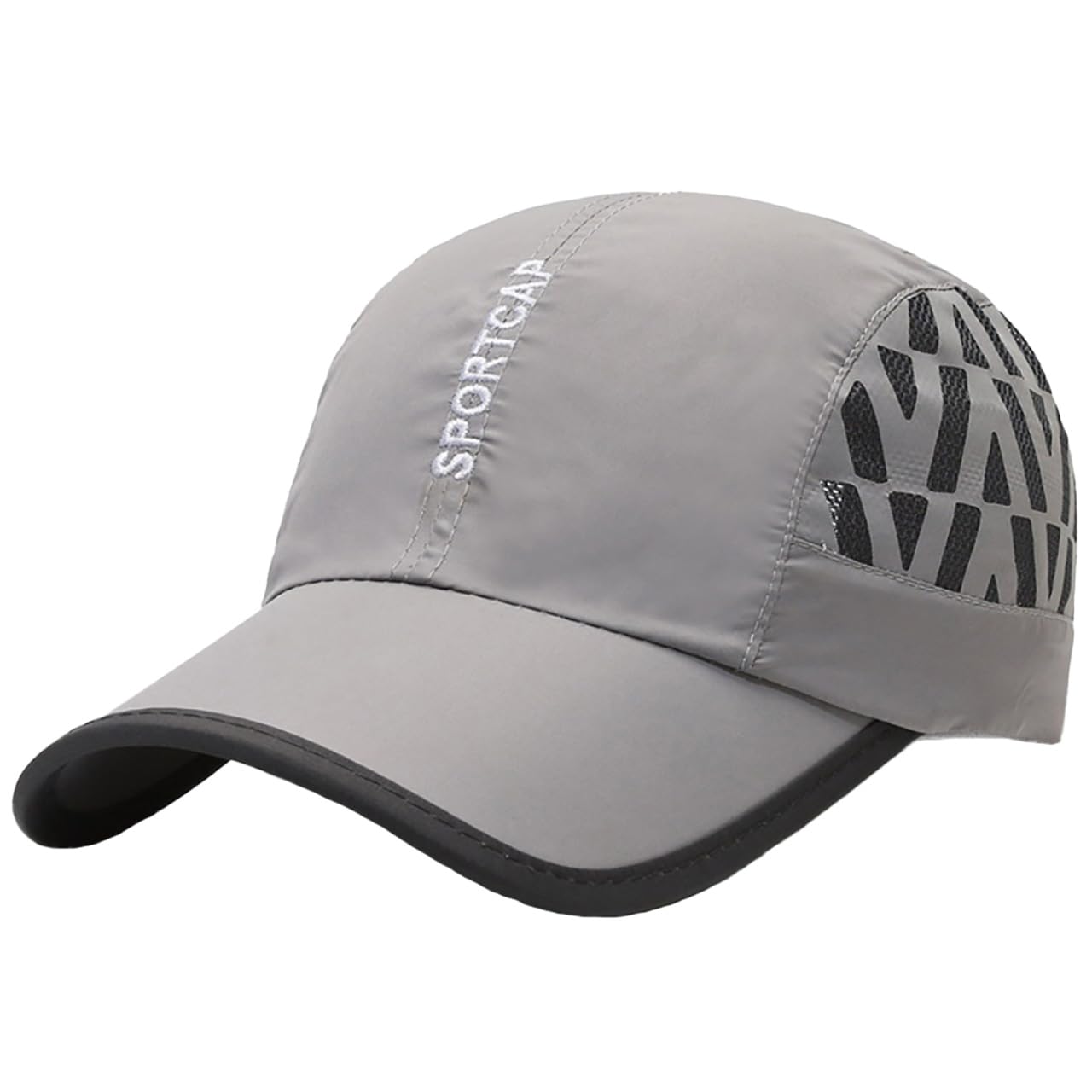 

CZ836 [White Fang] Cap, Hat, Mesh, Outdoor, Leisure, Simple, Stylish, Men s, Women s, (Gray) серый