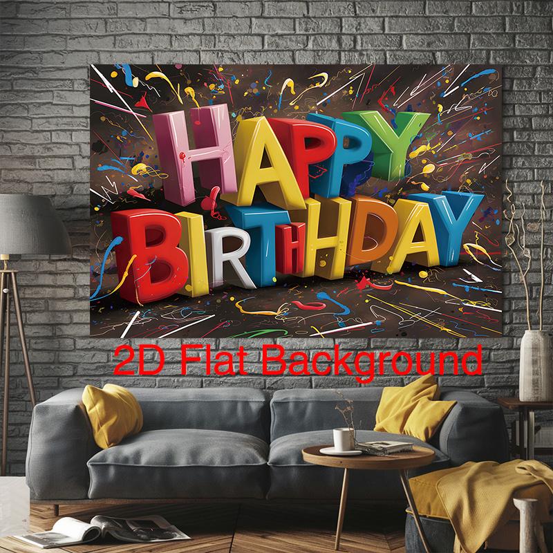 Party Backdrop Flat Letters Graffiti Style Decorating Homes Bars Cafes Restaurants Celebration Photo Booth Party Decor