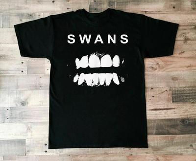 Zeldzaam! Zwanen Band Zwaar Katoen Zwart T-shirt Voor Mannen Vrouwen Alle Maten BL666 Unisex T-shirt