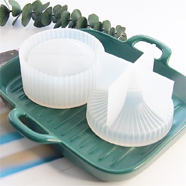 Candle Cup Molds Jewelry Box Molds Handmade Storage Box Silicone Molds Striped Candle Jar Molds