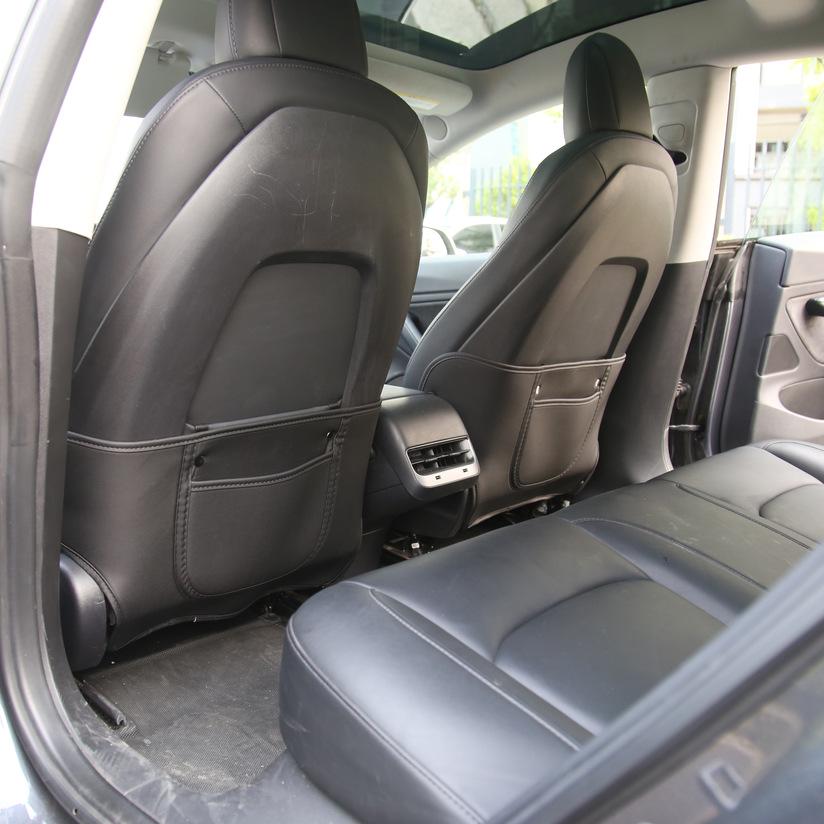 Tesla Model 3 (2017-2022) Rear Anti-Kick Pad, Semi-Surround Interior Upgrade.