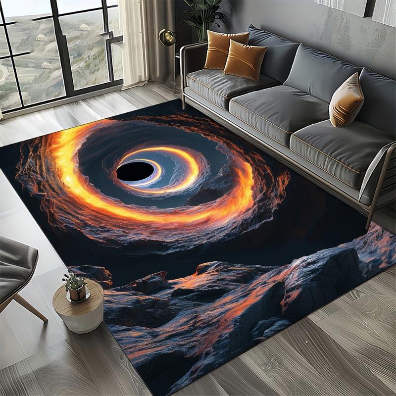 Cosmic Nebula Star Black Hole Galaxy Carpet Rugs Living Room Decor Carpets Home Bedroom Non-slip Area Floor Mat Entrance Doormat