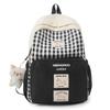 Schoolbag Japanese 1011 new high-value ins sweet plaid backpack middle school student schoolbag lightweight large-capacity backpack