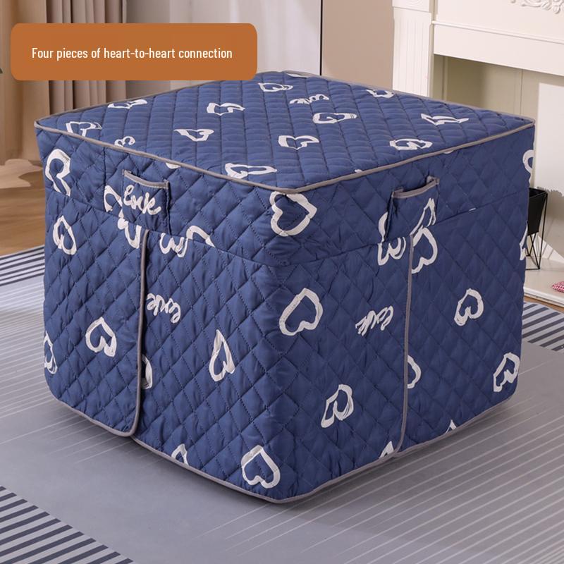 Plush Quilted Heated Fire Pit Table Cover: Winter-Ready Warm Blanket for Square Tables