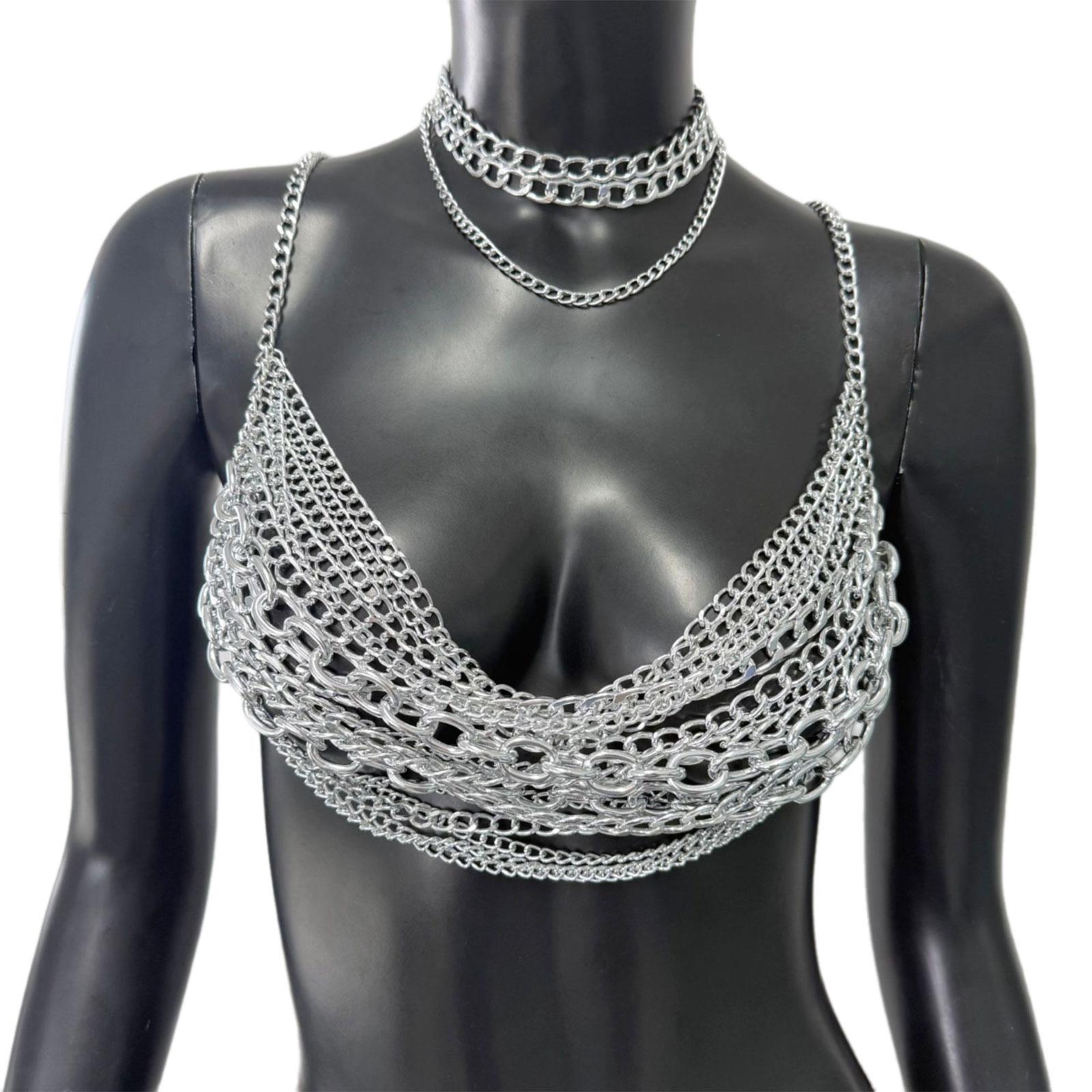 

Modern Chest Chain Body Jewelry Punk Theme Body Tassels Chain For Stage Performances Beach Parties And Casual Wear 1