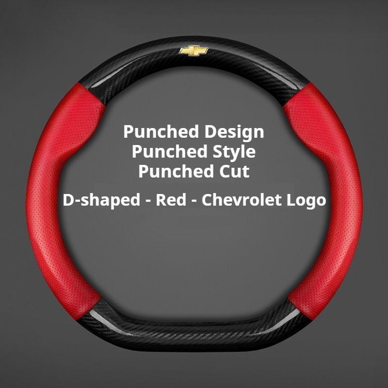 For Chevrolet Car Steering Wheel Cover CarbonFiber ventilate Leather Fit Cruze Captiva Lacetti Aveo Niva Spark Sonic Trax Camaro