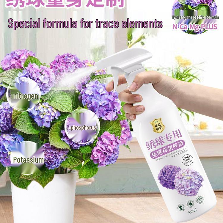 Koncentrovaný hnojivový sprej na hortenzie pro hrnkové rostliny