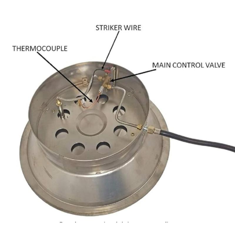 Gas Safety Control Adapter with Push Ignition for Garden Sun  Powered Patio Heater Repair Replacement Part