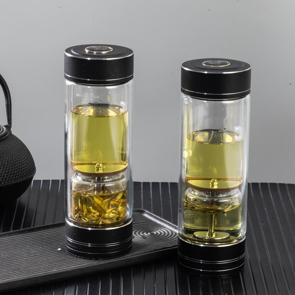 

Премиальная портативная стеклянная кружка для разделения чая и воды для семейного использования 360ml