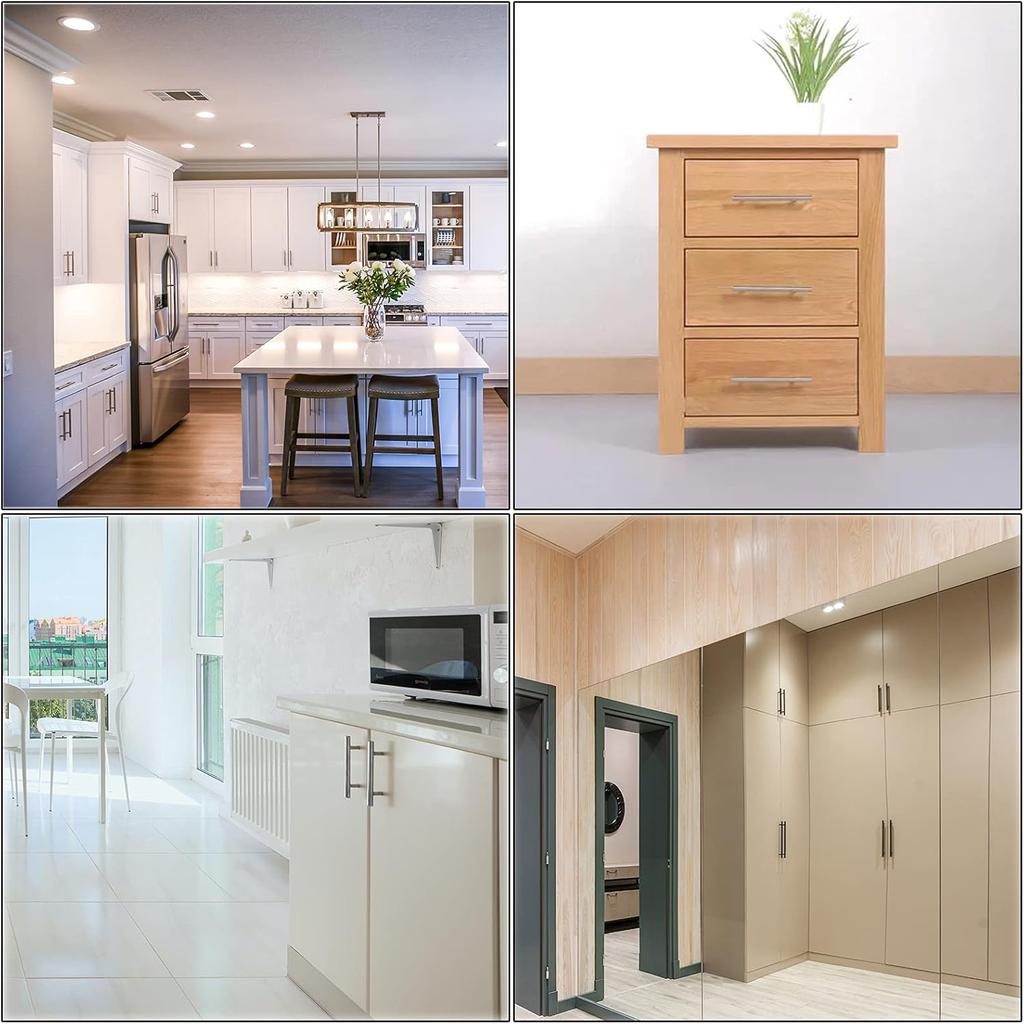 6 Pack Cabinet Pulls, Aluminium Alloy Hexagon Drawer Pulls Cabinet Handles, Modern Pull Handles Hardware for Bedroom Kitchen Bathroom Closet Wardrobe