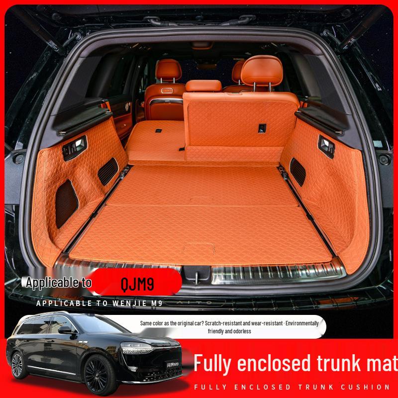 Full Coverage Nappa Leather Trunk and Backrest Mat for 2024/25 AITO M9 Five/Six-Seater
