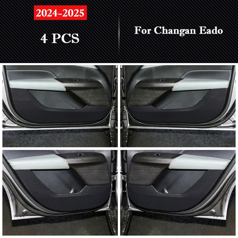For Changan Eado / Eado Plus Car Door Anti Kick Pad Leather Protection Sticker Carbon Fiber Scratch Resistant Film Accessories