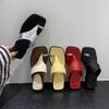 Wedge heel slippers pinch sandals women's shoes summer wear beach shoes silver sandals Roman shoes women's shoes
