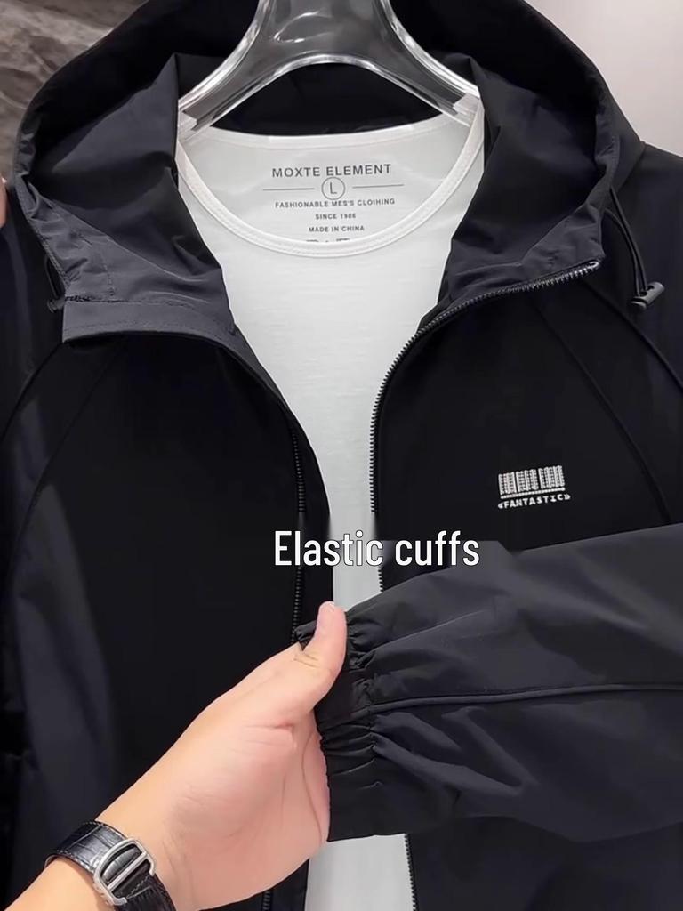 Men's Long-Sleeve Embroidered Windproof Cardigan Jacket