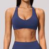 New Lycra seamless knitted sports bra neck shock-proof breathable Pilates training yoga bra women