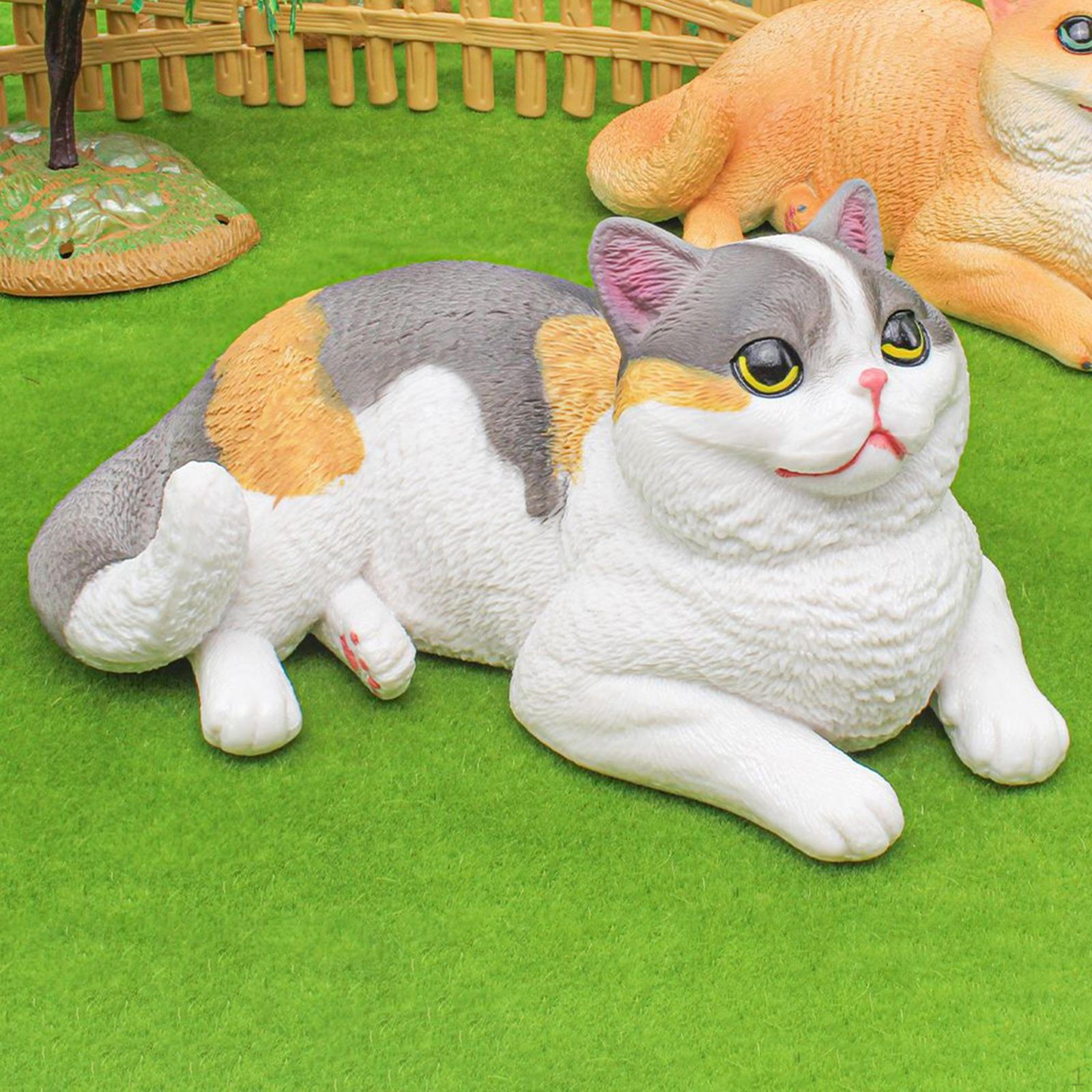 

Фигурка кошки Коллекция животных Миниатюрная фигурка на торт Котенок Игрушка Моделирование для Calico cat