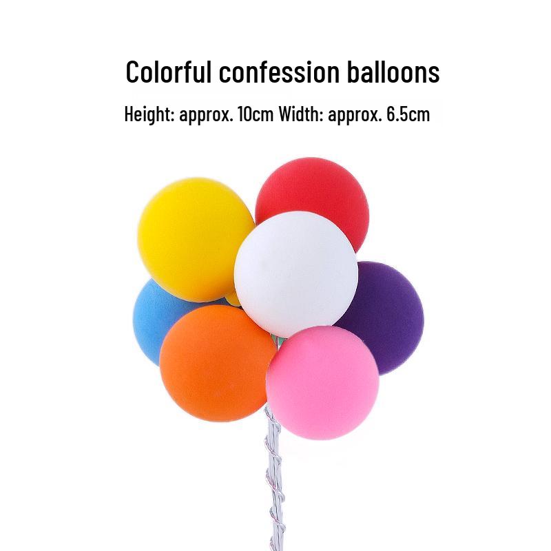 Valentine's Day & Birthday Cake Topper: Gold, Silver, and Colorful Transparent Wishing Balls Decoration