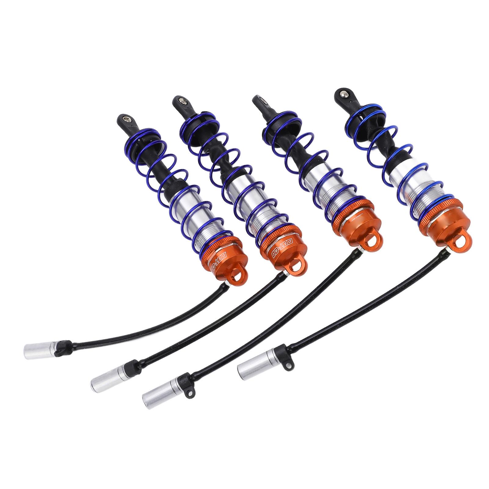 

4PCS RC Shock Absorber Set Oil Adjustable Front Rear Damper Set Simulate Metal for 1 8 RC Car Crawler помаранчевий