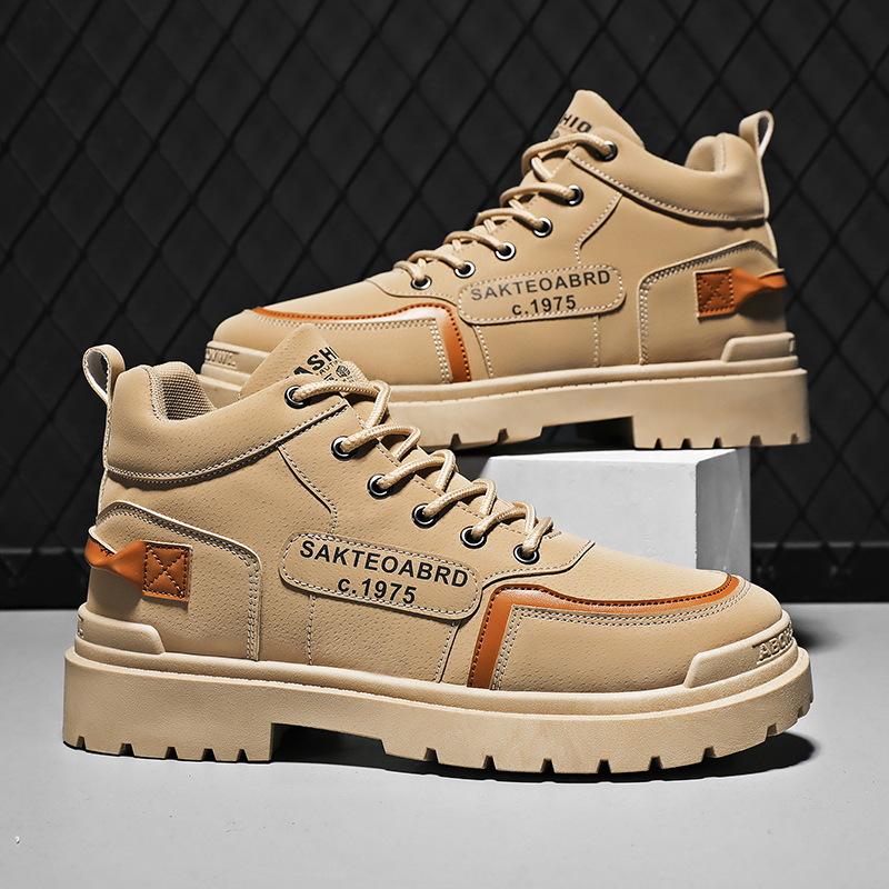 Autumn new high-top retro Martin boots men's shoes sports wear-resistant hiking shoes men's versatile shoes men