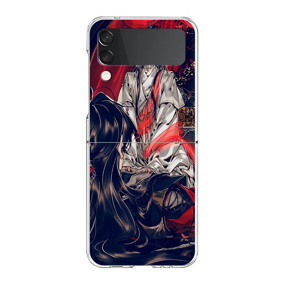 Heaven Official’s Blessing Gift Hard PC Phone Case For Samsung Galaxy Z Flip 5 4 3 Transparent Cover For Galaxy Z Flip 6 Capas