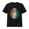 Ivory Coast Flag Fingerprint T Shirt It Is In My Dna Ivorians Vintage Washed Graphic Fashion Versatile Stretched Comfortable