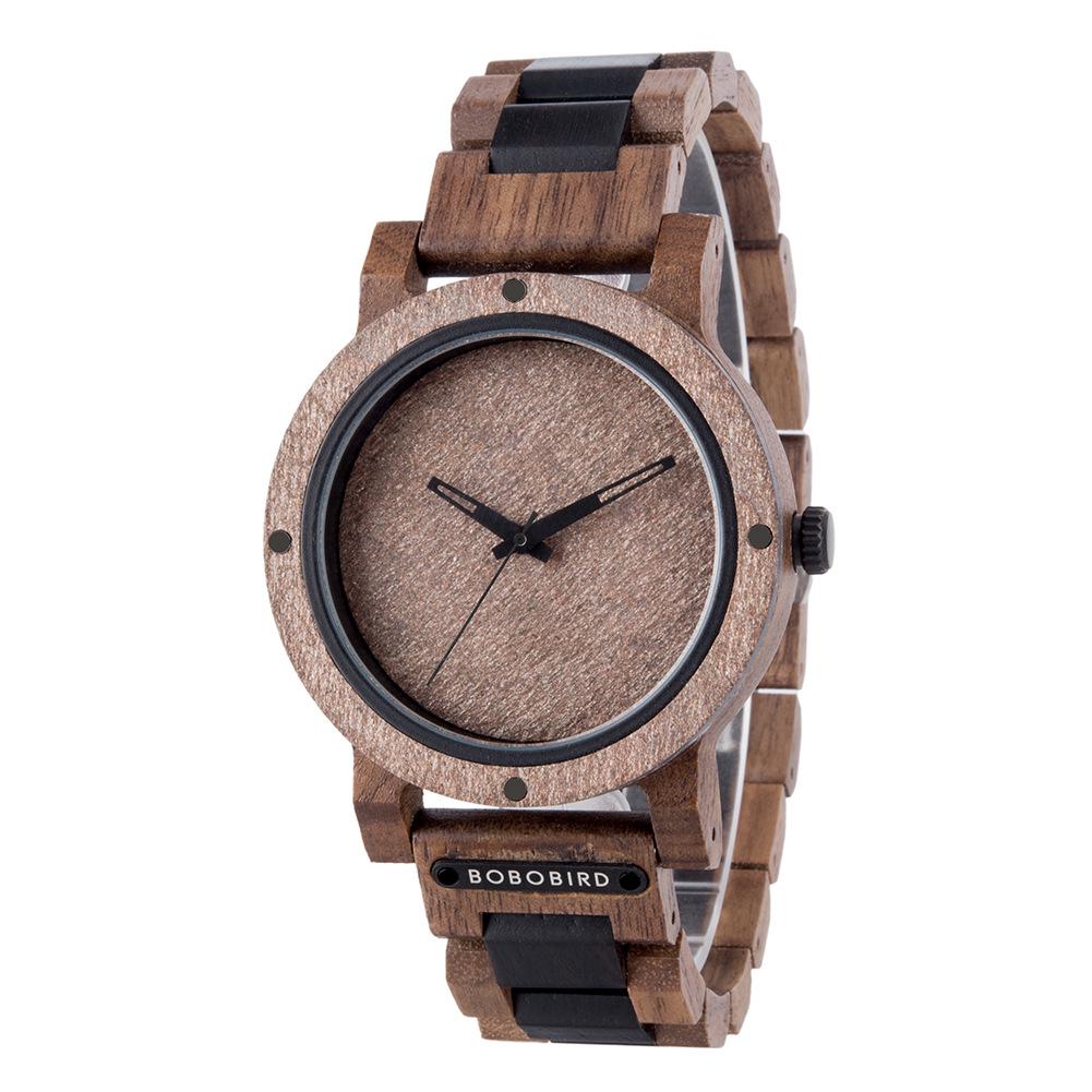 

BOBOBIRD Шестиугольные деревянные механические часы из зеленого сандала