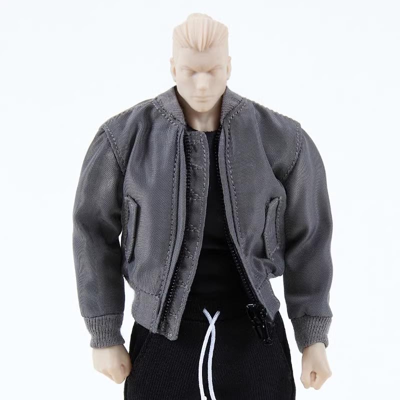 

[TOYBARJAPAN] 112 Scale Action Figure Special Offer - Compatible with Romankey and other body types - Men s Fashion Military Style Jacket Coat, Black