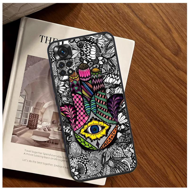 Hamsa Hand of Fatima Case For Xiaomi Redmi 12 12C 13C 10C 9C Redmi Note 13 12 9 10 11 Pro 9S 10S 11S 12S Cover