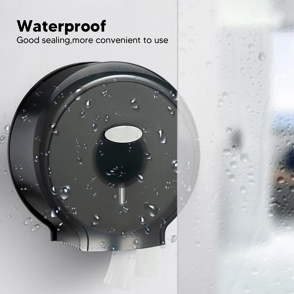 Toilet Paper Holder Box Waterproof Wall Mount Jumbo Paper Roll Dispenser for Single Roll Tissue Punch  Holder Bathroom Accessory