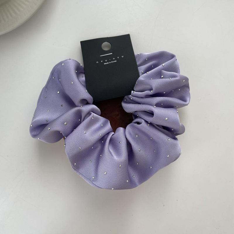 Fashion Solid Color Crystal Hair Ties Scrunchies Korean Elastic Hair Bands For Girls Women Ponytail Holder For Hair Accessories