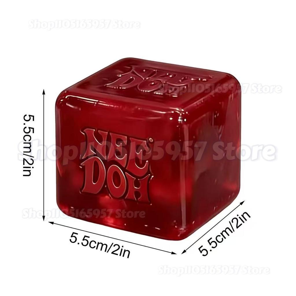 Roter Nee-Doh Nice Cube Sensorisches Quetschspielzeug Suptid Squish Stressabbau Fidget Cube Für Kinder Erwachsene Schreibtischspielzeug